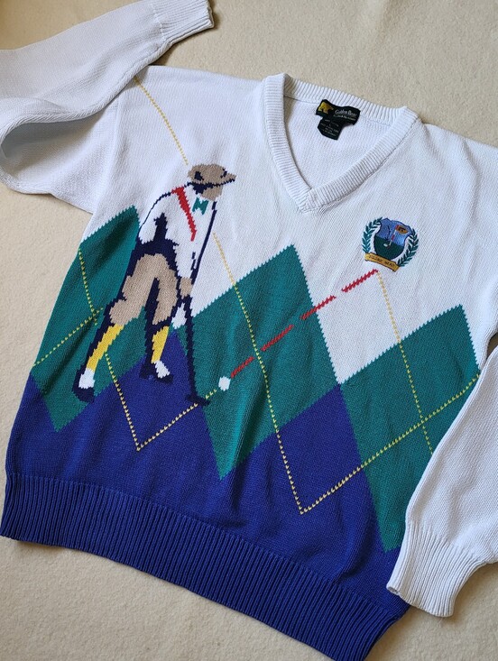Golden Bear Other - Vintage Golden Bear By Jack Nicklaus Golf Sweater Men's Size Large Cotton Knit